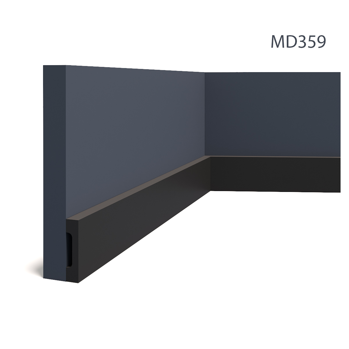 Plinta md359b, 200 x 7 x 1.6 cm, neagra, mardom decor 